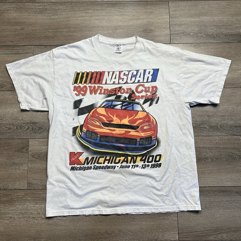 VTG NASCAR Shirt XL  Kmart 400 Winston Cup Michigan Int Speedway Racing 1999